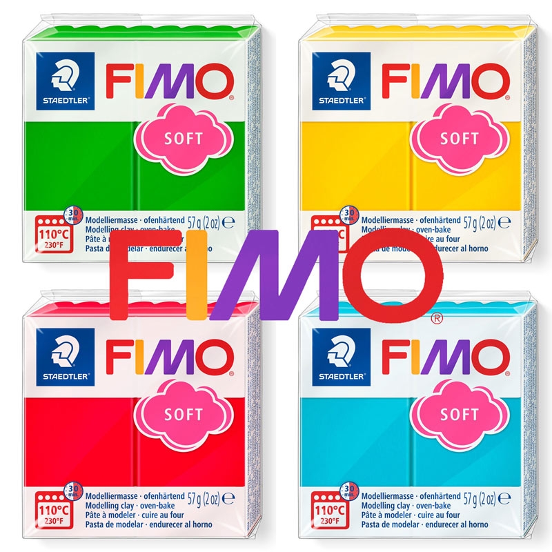 Pâte Fimo soft couleur Blanc n°0, Pain polymère de 57g