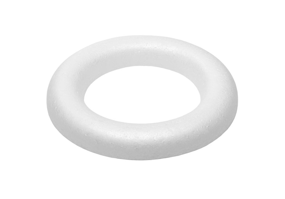 Polystyrene shop wreath ring