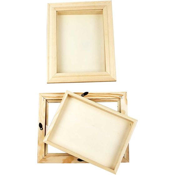 Pine 3-D Shadow Box Wooden Frame 18cm x 24cm x 2.5 cm