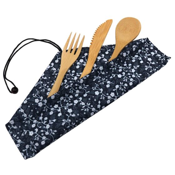 3 Piece Cutlery Set in Decorative Bag