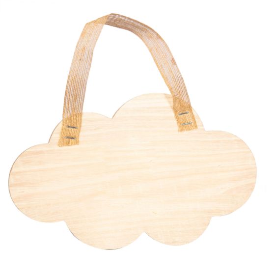 Cloud Plaque with Hessian Handle