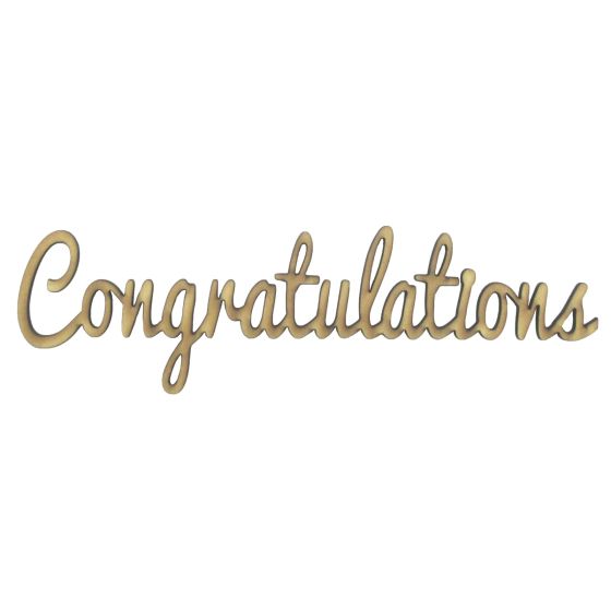 Wooden ' Congratulations ' Lettering / Wording / Topper 18cm x 4cm