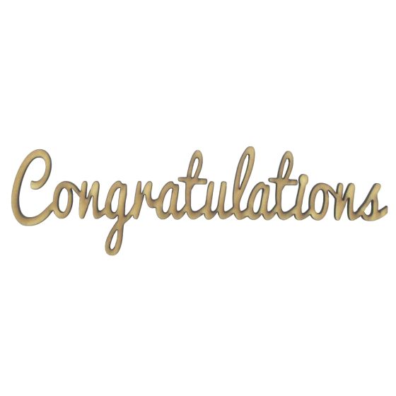 Wooden 'Congratulations' Lettering/Wording/Topper - 18cm x 4cm