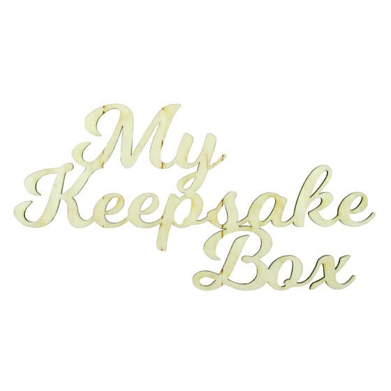 Wooden 'My Keepsake Box' Laser Cut Lettering/Wording/Topper - 19.5cm x 10cm