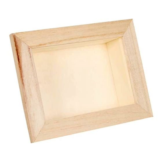 Rectangular Wooden 3-D Deep Shadow Box Frame 8 x 12 x 3.4cm