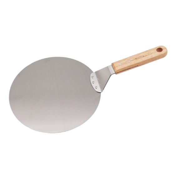 Stainless Steel 12" Pizza Transfer Tool with Rubberwood Handle