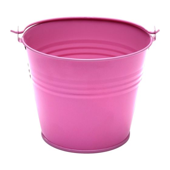 Candy Pink Galvanised Metal Bucket