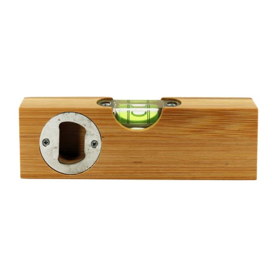 Bamboo Bottle Opener Spirit Level