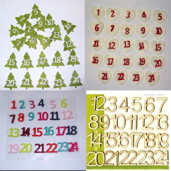 Advent Calendar / Card Numbers 1-24 