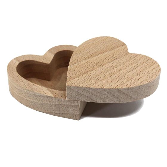 5.5cm Heart Trinket Box with Swing Lid