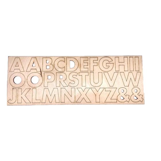 2.8cm Tall Plywood Letters