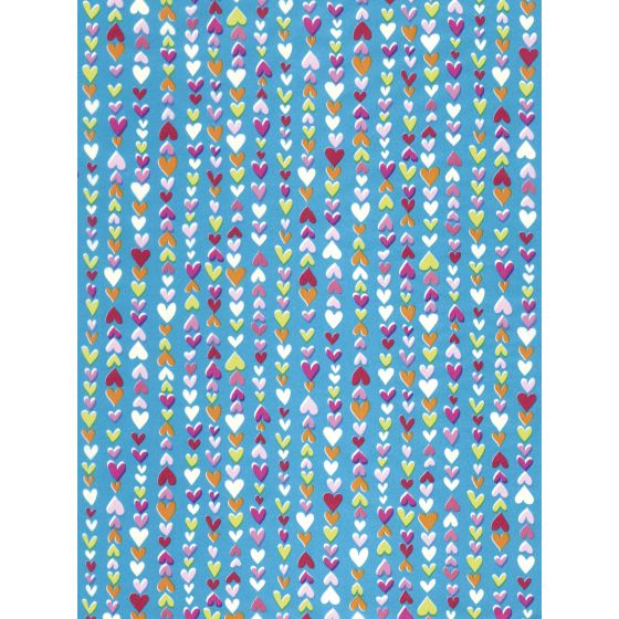 Decopatch Paper C 410 - Turquoise Blue Heart Design - 3 sheets