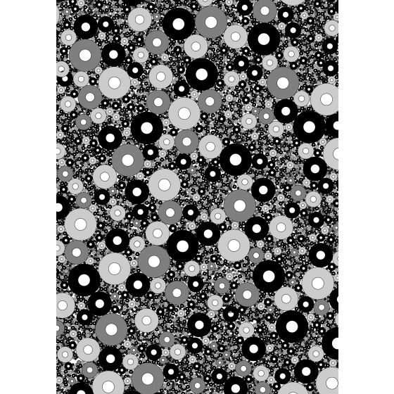 Decopatch Paper C 555 - Black & White Circles & Geometric Design - 3 sheets