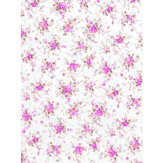 Decopatch Paper C 570 - White Background with Mini Dark Pink Roses - 3 sheets