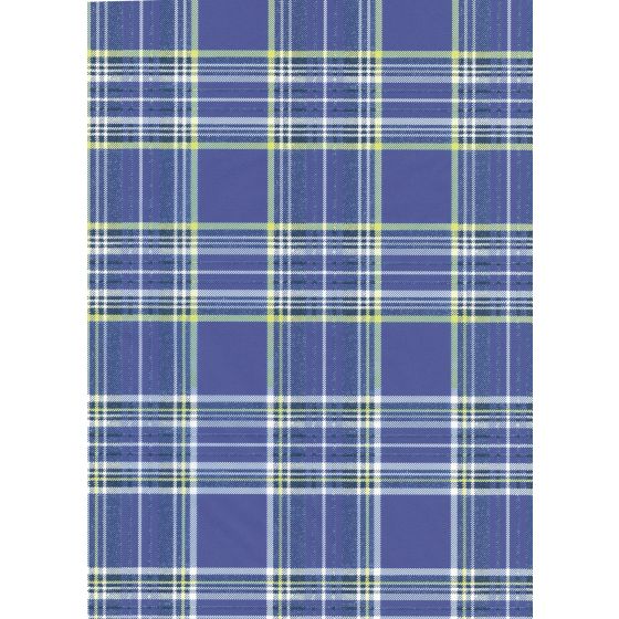 Decopatch Paper C 602 - Blue & Turquoise Tartan Check - 3 sheets