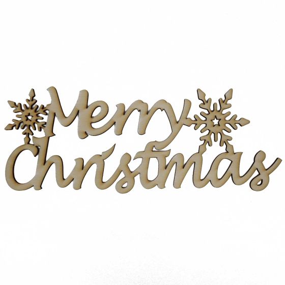 Wooden "Merry Christmas" Topper Lettering / Wording 18cm x 7cm