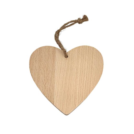 11cm Heart Plaque with Rope - WBM8018