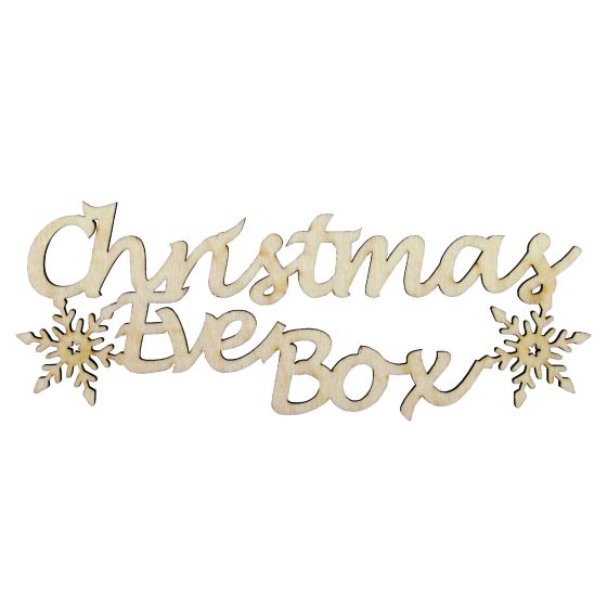 Wooden "Christmas Eve Box" Topper Lettering / Wording 17cm x 6cm
