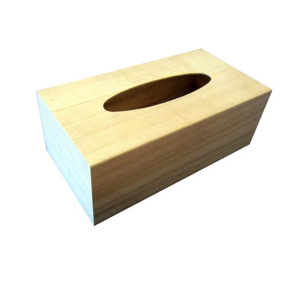 Seconds Quality - Wooden Rectangular Tissue Box Cover 