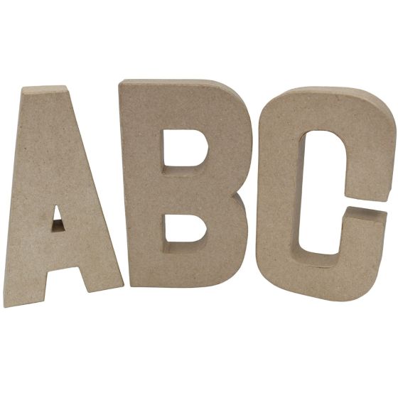 20cm Tall Papier Mache Cardboard 3-D Letters