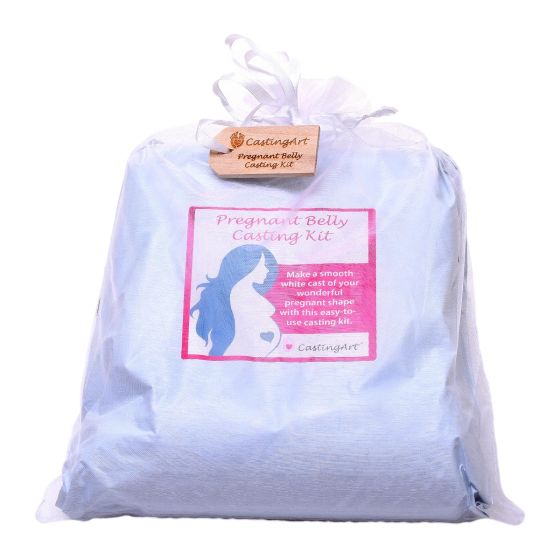 DELUXE Pregnant Belly Casting Kit with Muslin Bag & Wooden Tag