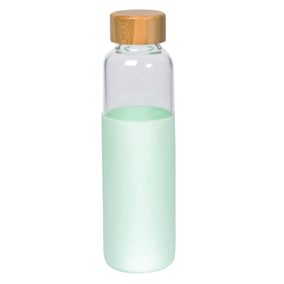 Drinks Bottle with Borosilicate/Toughened Glass - 600ml Capacity