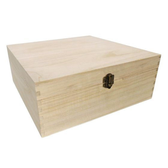 Large Wooden Box Storage Box Large Keepsake Box Unfinished Wooden