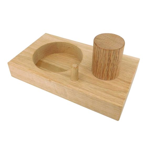 WBM5222 - Deluxe Solid Oak Coin, Ring, Watch Holder