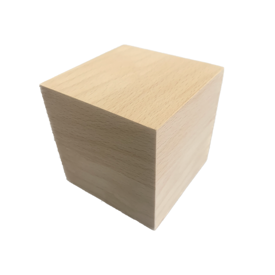 Seconds Quality - Beech Wood 8cm Cube or Building Block (Hollow)