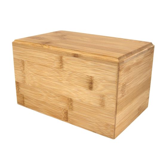 22cm Solid Rectangular Bamboo Urn / Casket - WBM9034