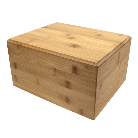 28cm Solid Rectangular Bamboo Urn / Casket - WBM9036