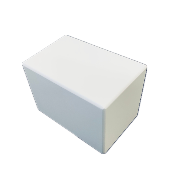 Luxury White Painted Solid Wooden Rectangular Urn / Casket 14cm (Small - Size 1)