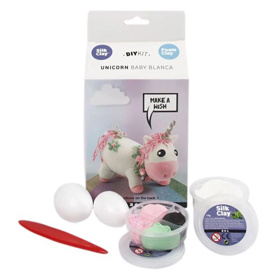 Unicorn Funny Friends Foam & Silk Clay - Creative Kit for Kids