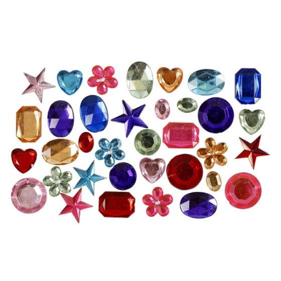 15g Assorted Pack of Rhinestones / Craft Gems 10-15mm