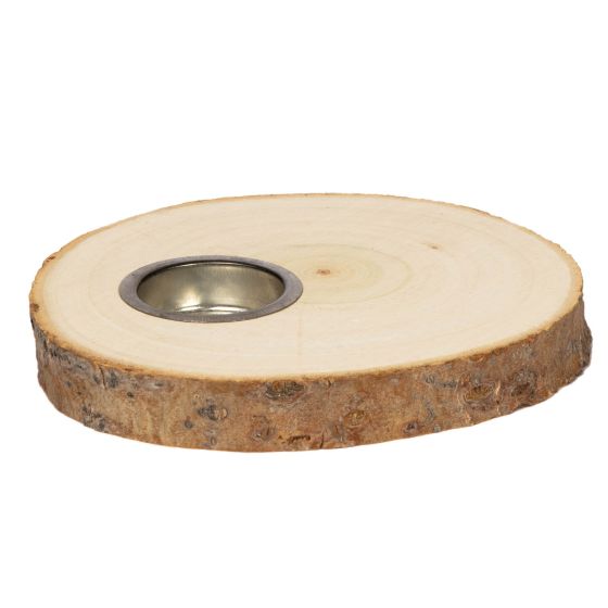 Log Slice Tealight Holder