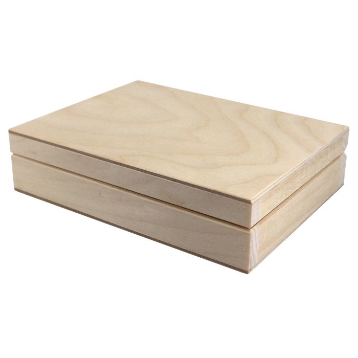Unfinished wooden card box discount