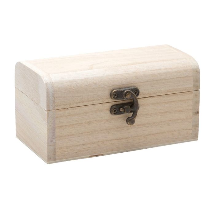15cm Plain Wooden Pirate Treasure Chest Craftmill