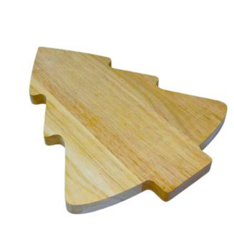 30cm Solid OILED Wooden Christmas Tree Shaped Festive Chopping / Cutting / Cheese Board - No Oil