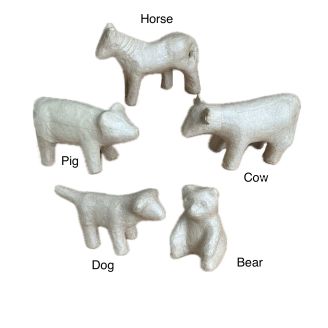 Plain 3D Papier Mache Animal Models for Decorating - Kids Crafts - Choose Type