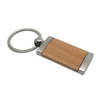 Rectangular Wood Keyring