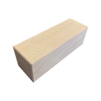 17cm Long Rectangular Solid Beech Wood Block 17cm