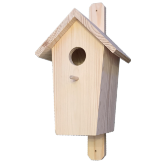 Wooden Bird House / Nesting Box with perch - DPLDG739