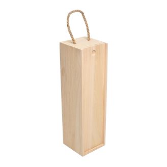 WBM1663 - 35cm Wine Box with Sliding Lid & Rope