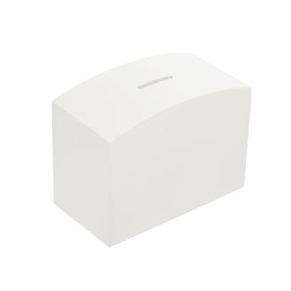 White Curved Top Money Box - WBM5151