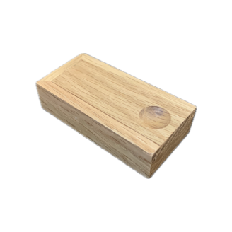 Small Deluxe Solid Oak Double Ring or Earring Box with Sliding Lid and Magnetic Fastener