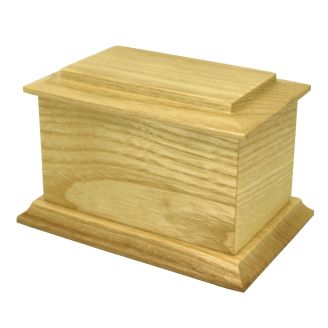 12cm Solid Ash Wooden Urn / Casket - Size #0