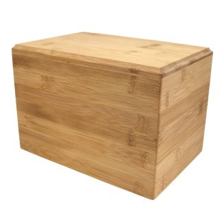 24cm Solid Rectangular Bamboo Urn / Casket - WBM9035