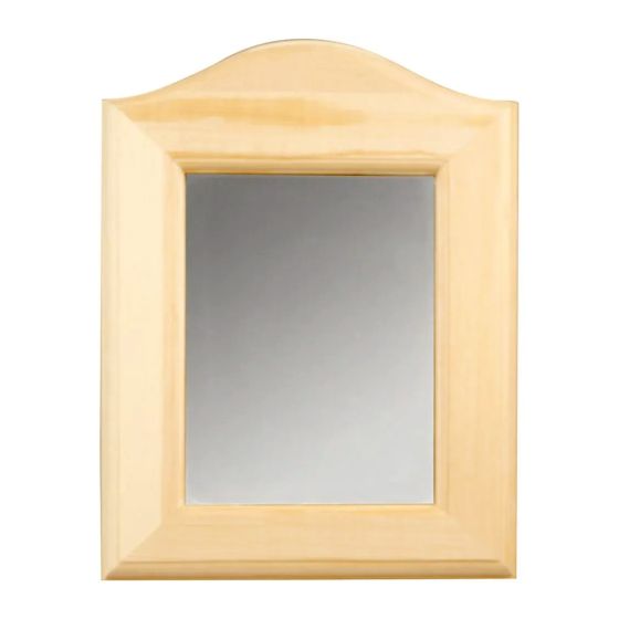 Mirror with Solid Wooden Frame 27cm