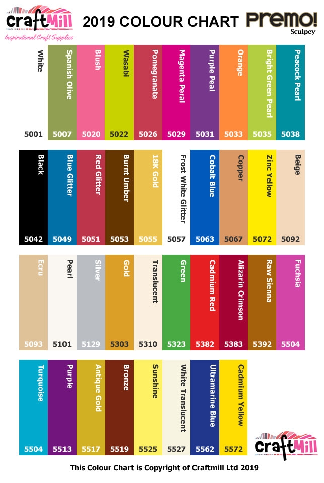 Premo Colour Chart